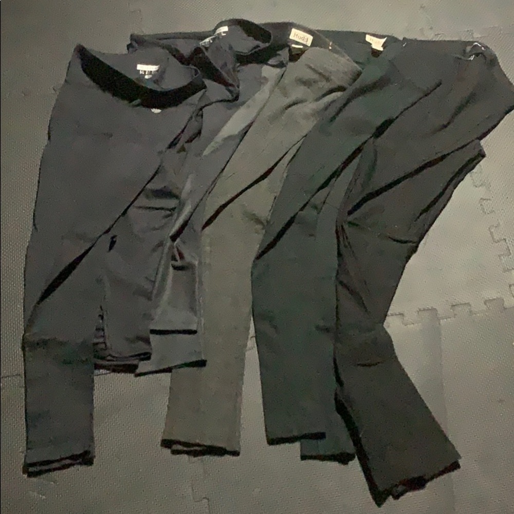 6 pairs of black/gray leggings